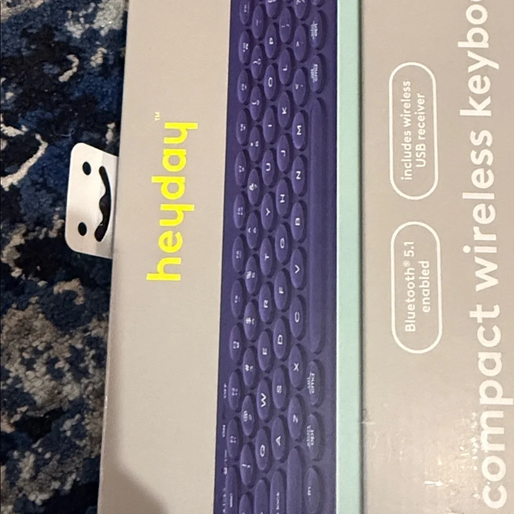 New Sealed Heyday Wireless Keyboard purple compact